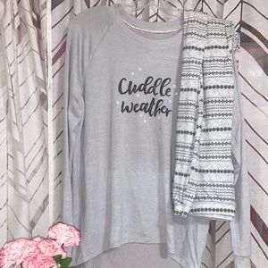 Gray Holiday Pajama Set